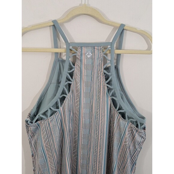 prAna Ardor Dress Size XL Agave Samba Green Geometric Print Tennis Outdoor - Picture 2 of 5
